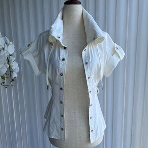 Karen Millen Tailored White Shirt - Size 0! Flawless